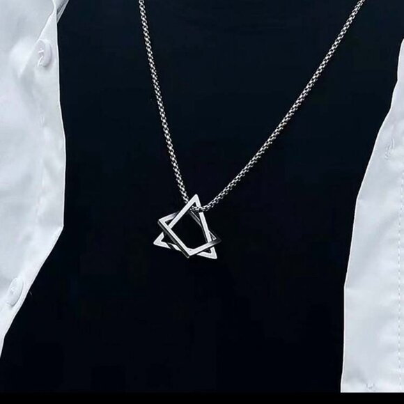 Necklace Unisex Stainless steel Geometric design - Picture 3 of 3